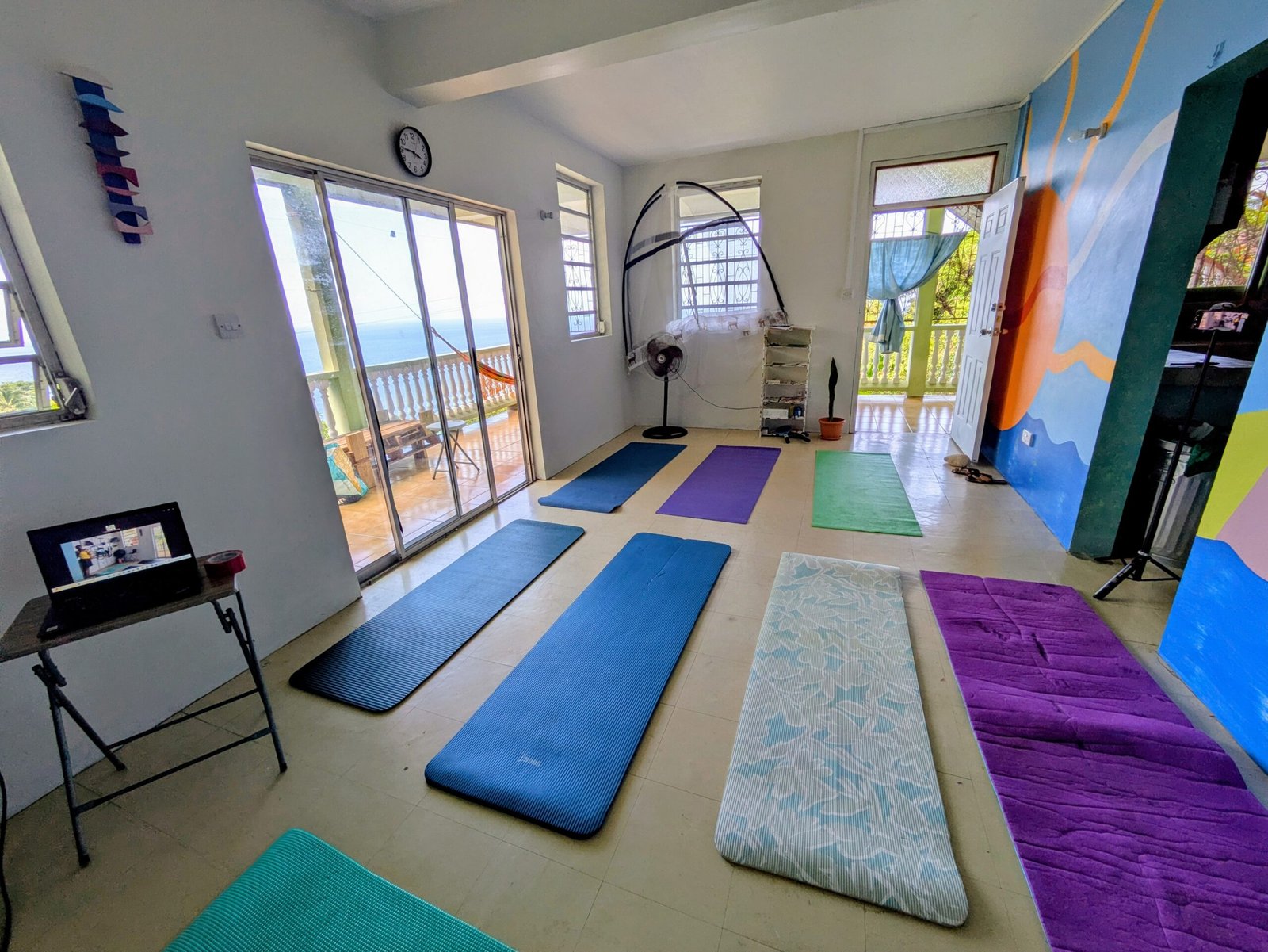 Fortune Pilates studio prepared with exercise mats